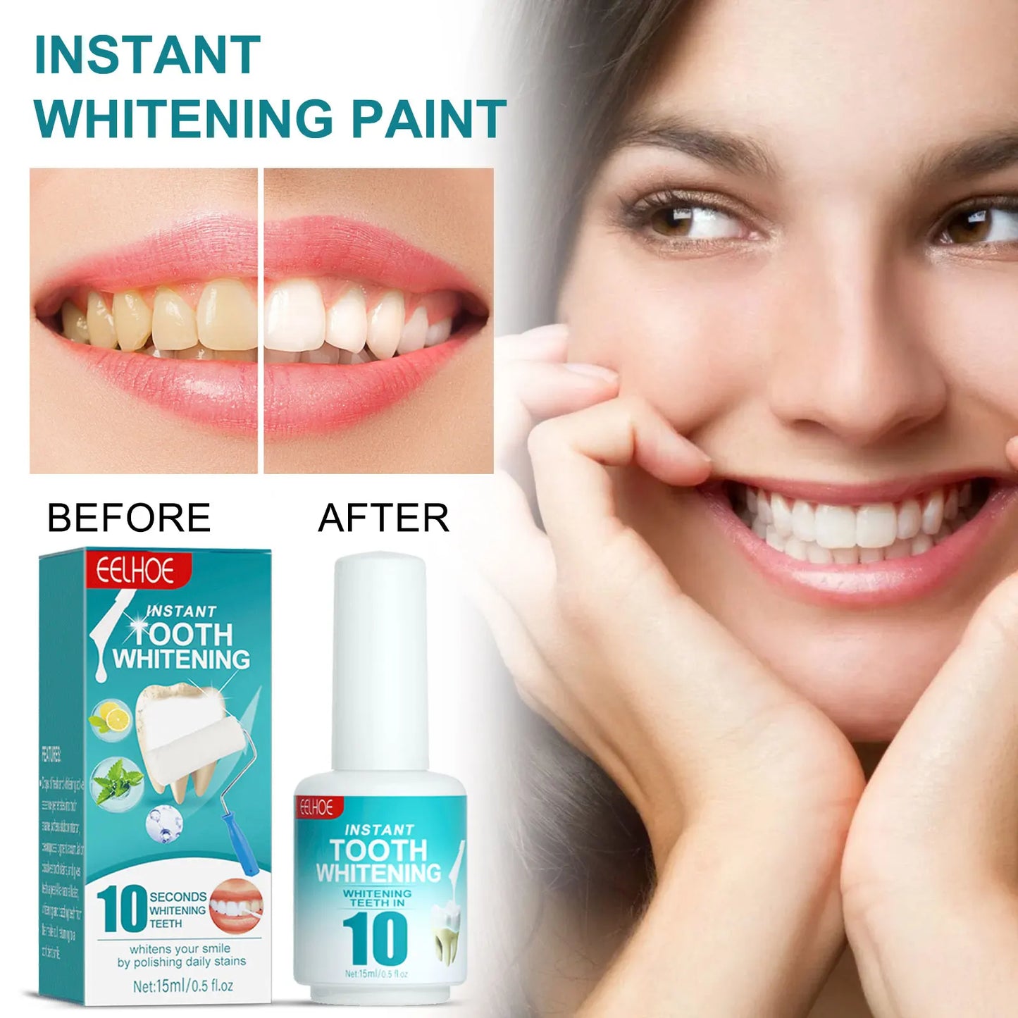 Teeth whitening paint