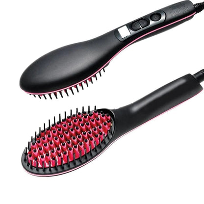 Ceramic Hair Brush Straightner